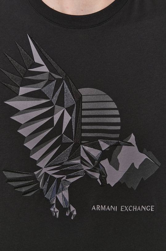 Armani Exchange T-shirt bawełniany 6KZTBD.ZJ5TZ 6KZTBD.ZJ5TZ czarny