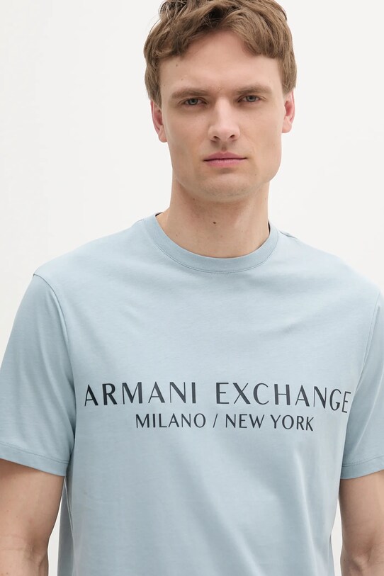 Odzież Armani Exchange t-shirt bawełniany 8NZT72.Z8H4Z niebieski