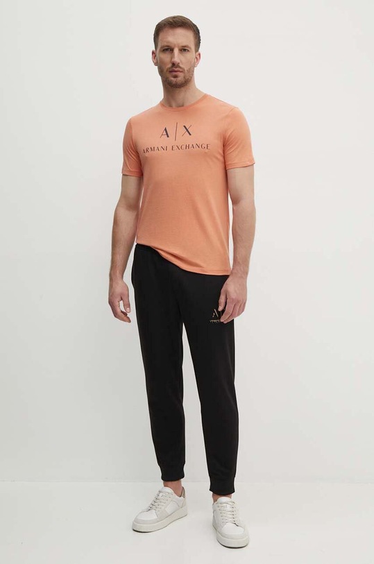 Bavlnené tričko Armani Exchange 8NZTCJ.Z8H4Z oranžová SS25