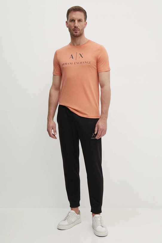 Armani Exchange t-shirt bawełniany 8NZTCJ.Z8H4Z pomarańczowy AW24