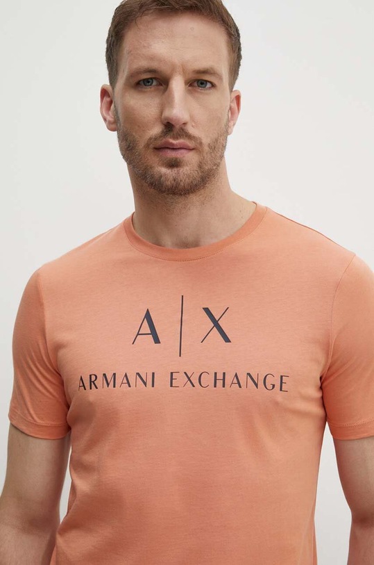 Бавовняна футболка Armani Exchange помаранчевий 8NZTCJ.Z8H4Z