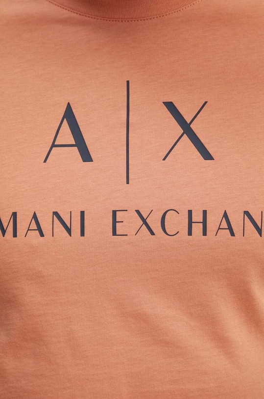 Бавовняна футболка Armani Exchange 8NZTCJ.Z8H4Z помаранчевий