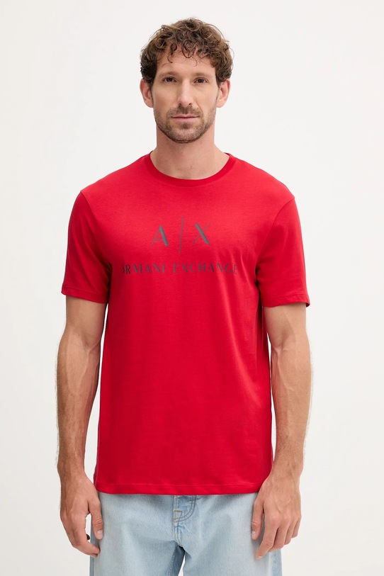 Armani Exchange tricou din bumbac rosu 8NZTCJ.Z8H4Z