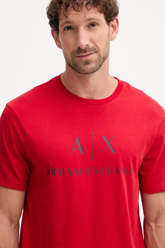 Îmbrăcăminte Armani Exchange tricou din bumbac 8NZTCJ.Z8H4Z rosu