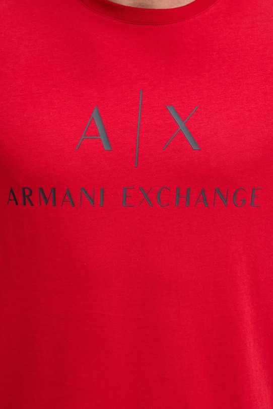 Armani Exchange tricou din bumbac rosu 8NZTCJ.Z8H4Z