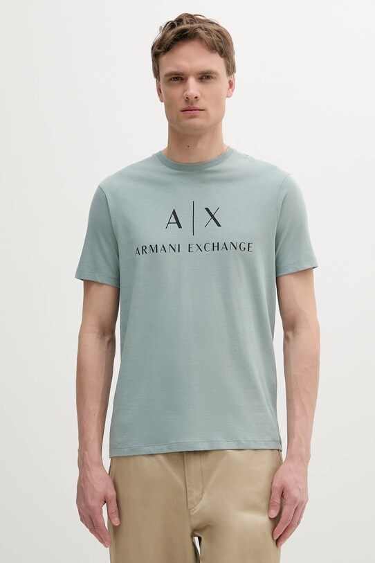 Armani Exchange бавовняна футболка зелений 8NZTCJ.Z8H4Z