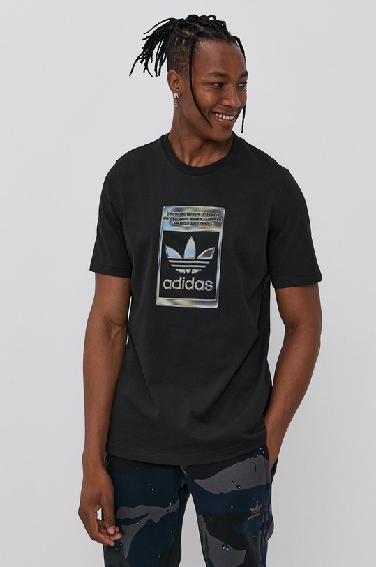 adidas Originals T-shirt bawełniany H13502 czarny H13502