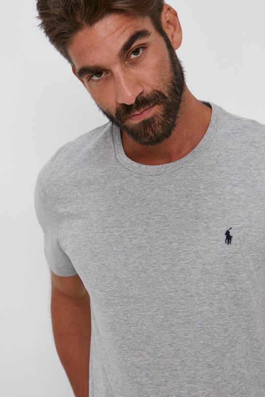 Bavlněné tričko Polo Ralph Lauren šedá 714844756003