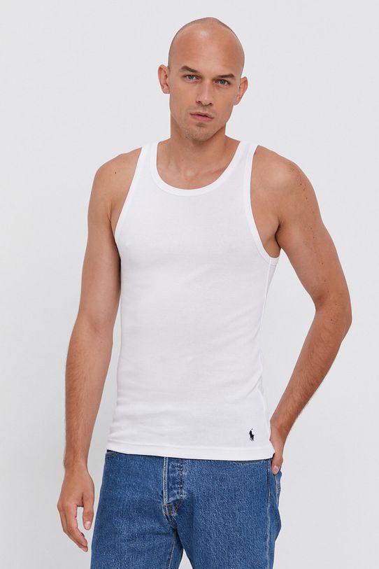 Tričko Polo Ralph Lauren 2-pak jednofarebný biela 714835886001