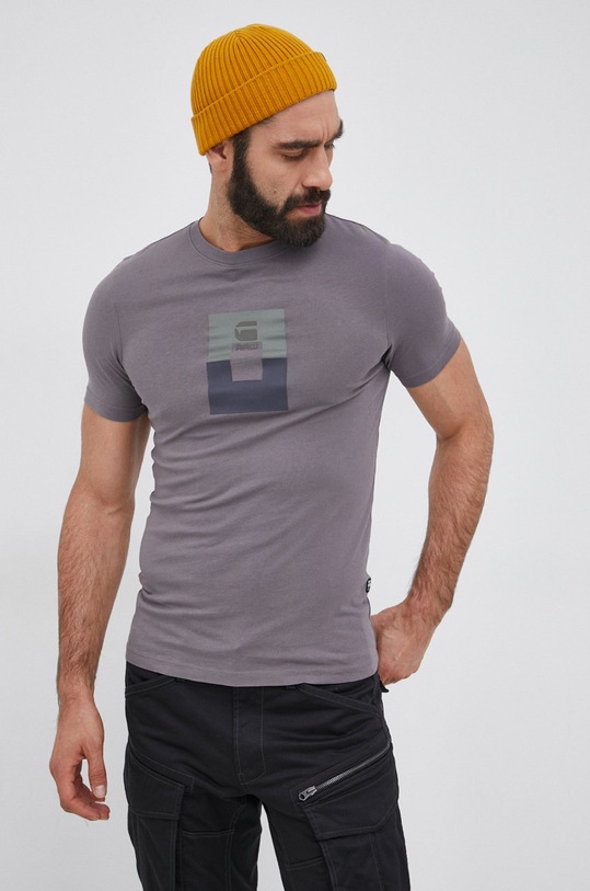 G-Star T-shirt bawełniany D20382.336 szary D20382.336