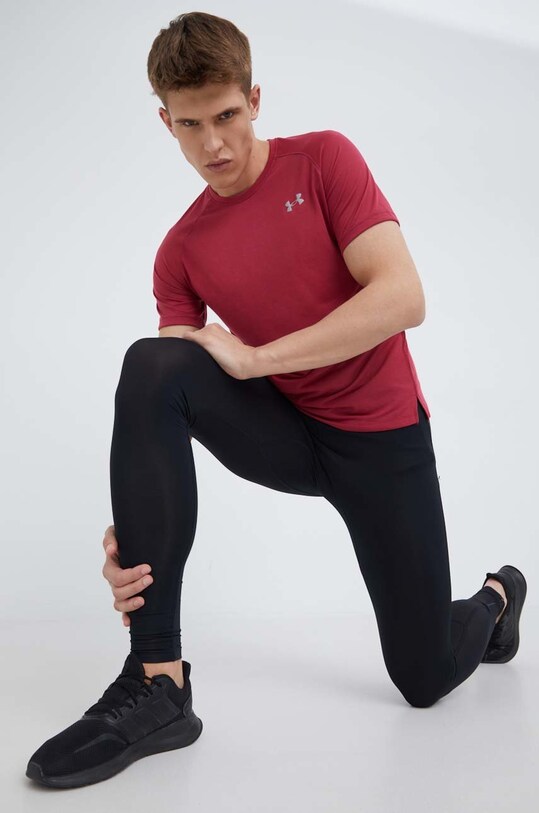 Under Armour tricou de alergare Streaker print rosu 1361469