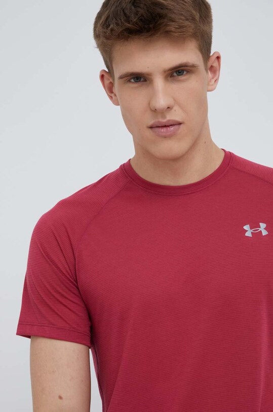 Under Armour tricou de alergare Streaker rosu 1361469