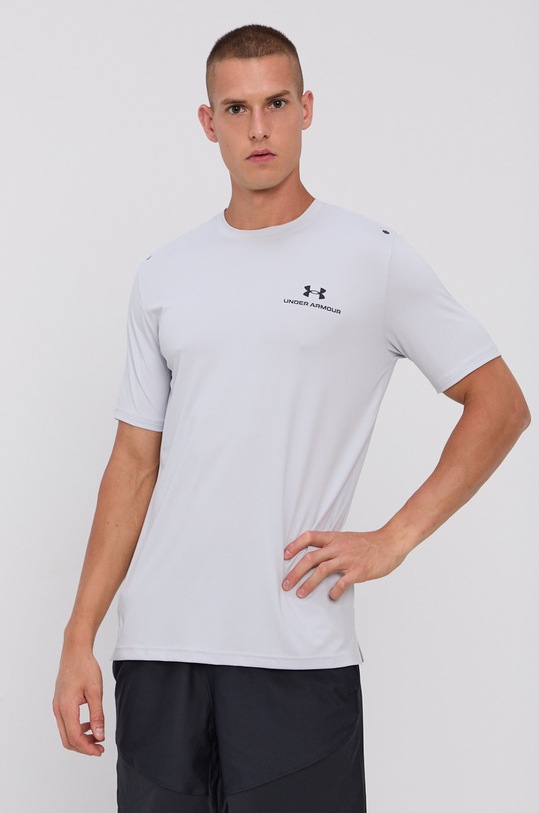 Majica kratkih rukava za trening Under Armour Rush Energy s elastinom siva 1366138
