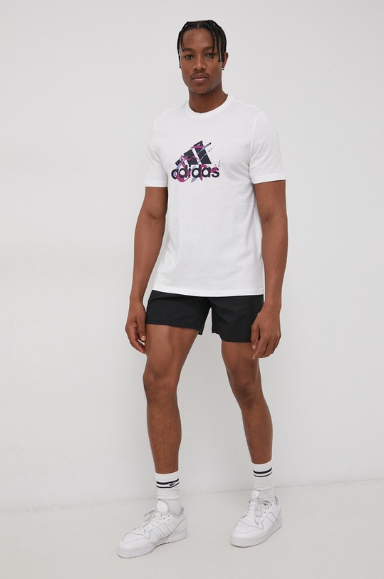 Bavlněné tričko adidas Performance H19271 H19271 bílá AW21