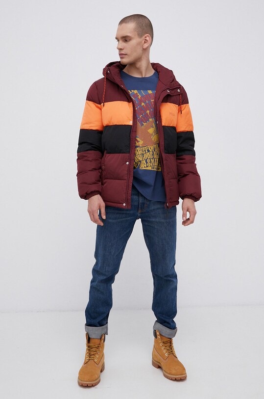 Wrangler T-shirt bawełniany W7J7GFXTG granatowy AW21