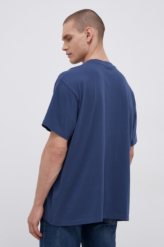 Odzież Wrangler T-shirt bawełniany W7J7GFXTG granatowy