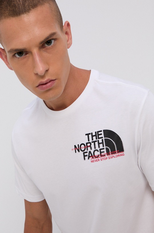 The North Face Tricou din bumbac alb NF0A5ICOFN41