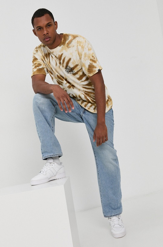 Vans T-shirt bawełniany nadruk zielony VN0A5FQYZ821