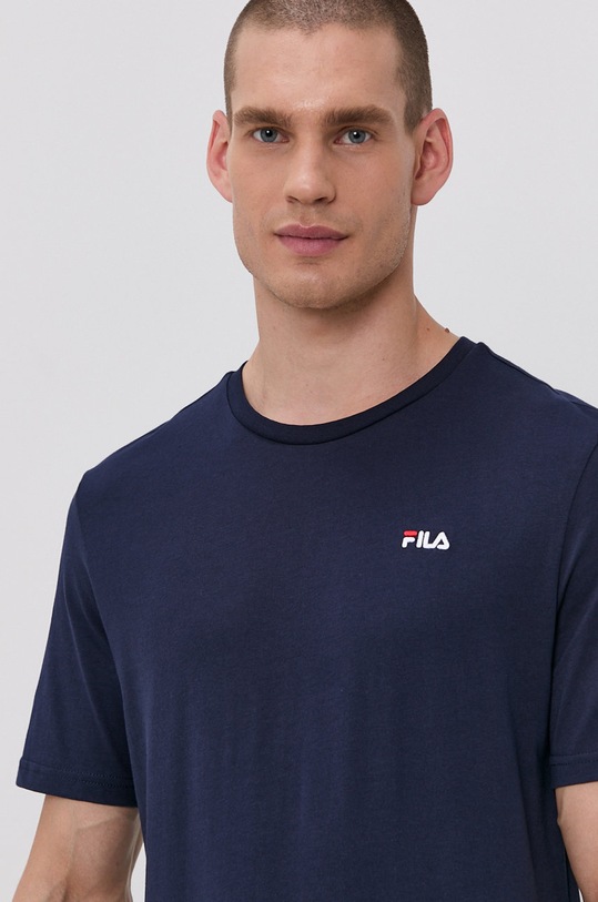 Bavlnené tričko Fila tmavomodrá 689111