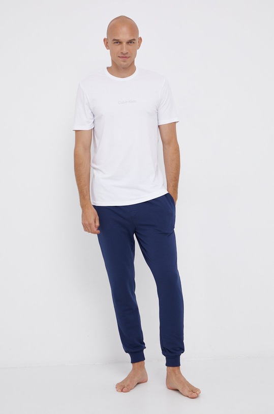 Pyžamové tričko Calvin Klein Underwear potisk bílá 000NM2170E.4890