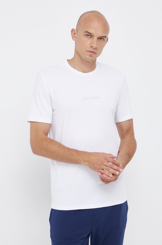 Pyžamové tričko Calvin Klein Underwear 000NM2170E.4890 bílá AW21