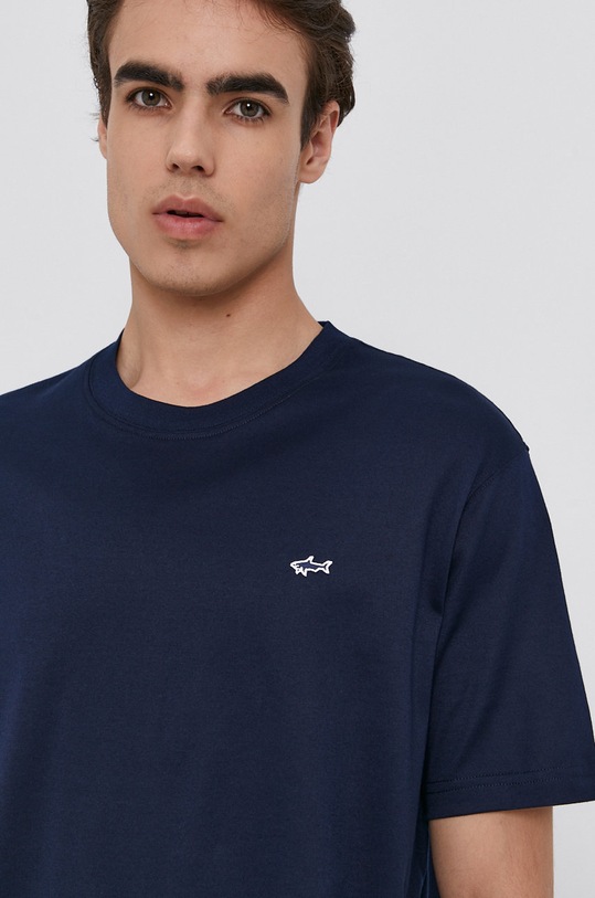 Bavlněné tričko Paul&Shark námořnická modř C0P1092