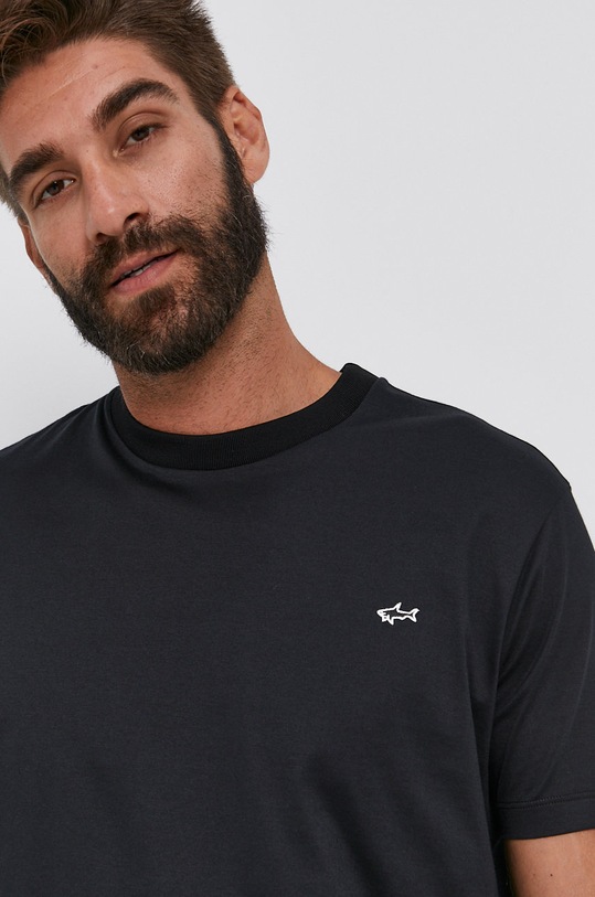 Bavlnené tričko Paul&Shark čierna C0P1092