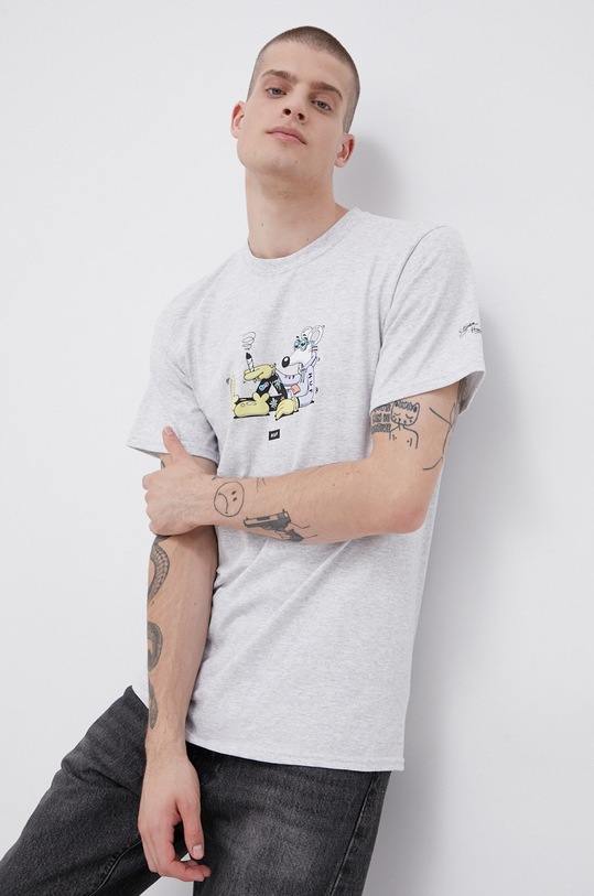 HUF t-shirt in cotone X Steven Harrington sovrastampa grigio ts01688