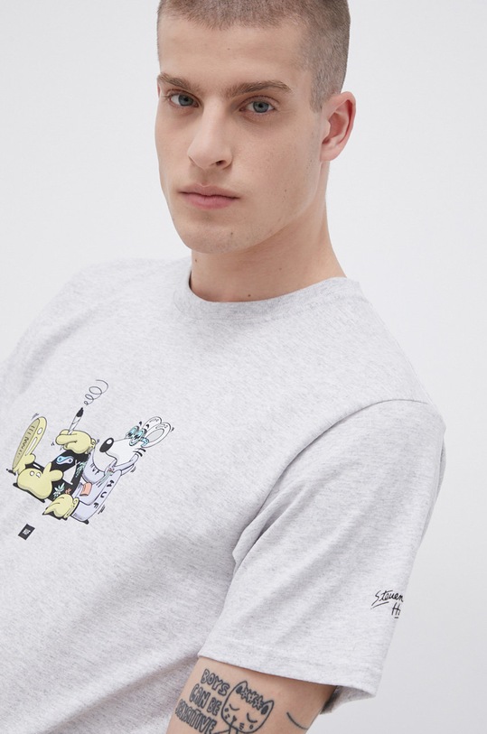 HUF t-shirt in cotone X Steven Harrington grigio ts01688