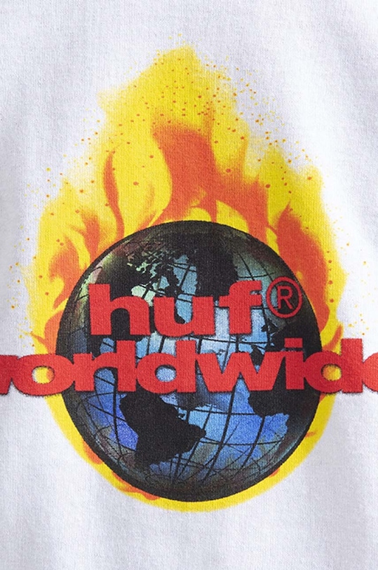 Bavlnené tričko HUF ts01520 biela