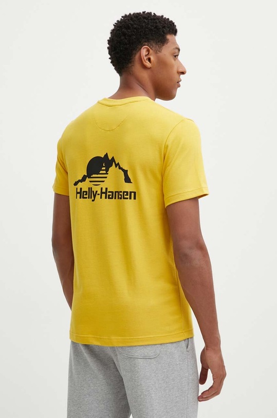 Odzież Helly Hansen t-shirt bawełniany YU PATCH T-SHIRT 53391 żółty