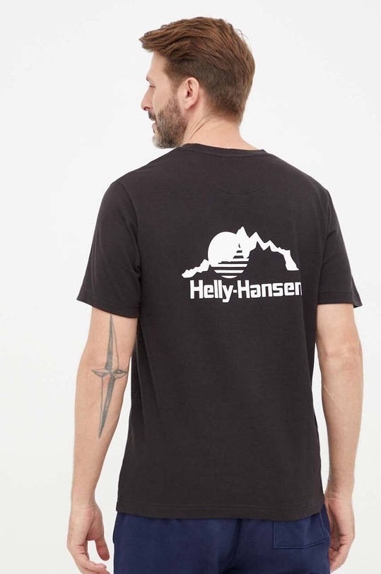 Ρούχα Βαμβακερό μπλουζάκι Helly Hansen YU PATCH T-SHIRT 53391 μαύρο