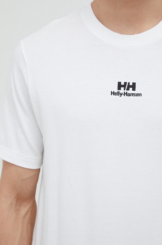 Helly Hansen t-shirt bawełniany YU PATCH T-SHIRT 53391 biały