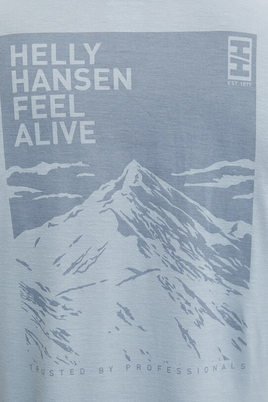 Helly Hansen tricou SKOG RECYCLED GRAPHIC 63082 albastru