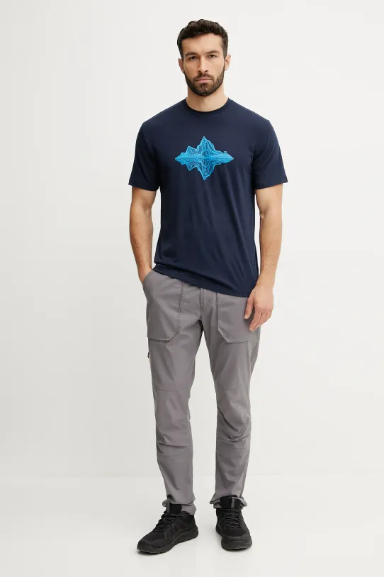 Kratka majica Helly Hansen SKOG RECYCLED GRAPHIC 63082 mornarsko modra SS25