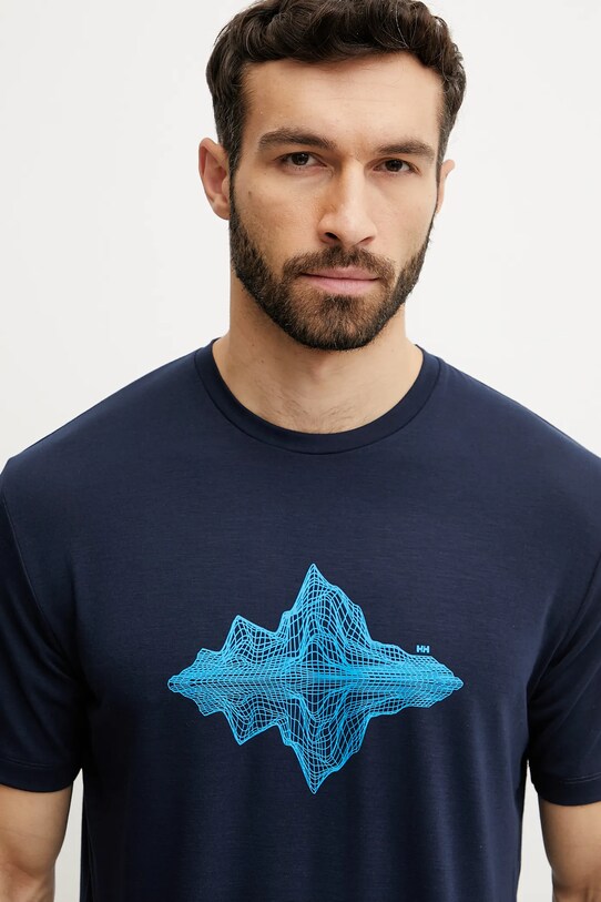 Helly Hansen tricou SKOG RECYCLED GRAPHIC bleumarin 63082