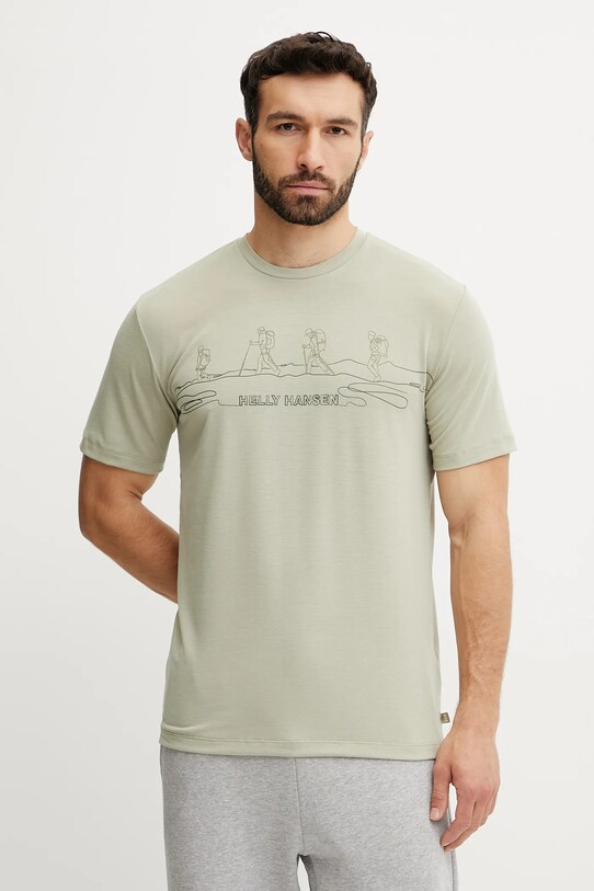 Футболка Helly Hansen SKOG RECYCLED GRAPHIC зелений 63082