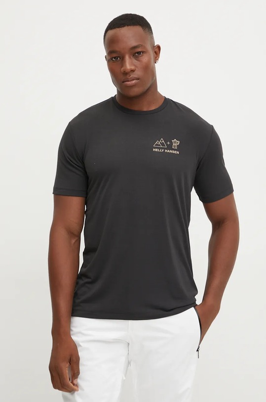 Helly Hansen tricou print negru 63082