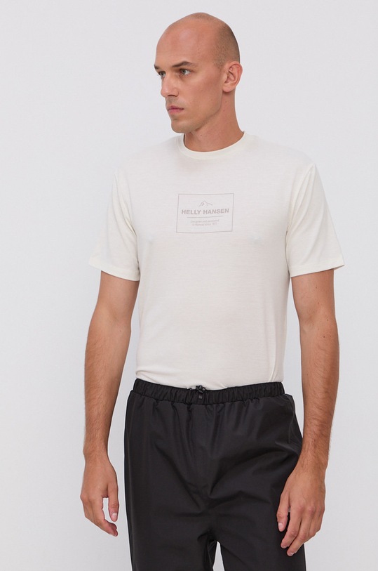 Μπλουζάκι Helly Hansen μπεζ 63082