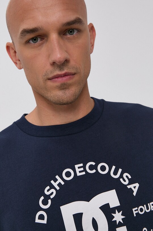 DC t-shirt bawełniany granatowy ADYZT04990