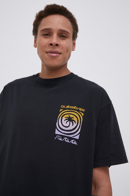 Bavlnené tričko Quiksilver čierna EQYZT06560