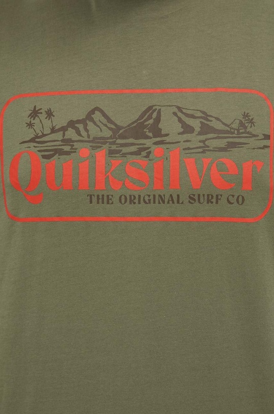 Bavlněné tričko Quiksilver zelená EQYZT06640