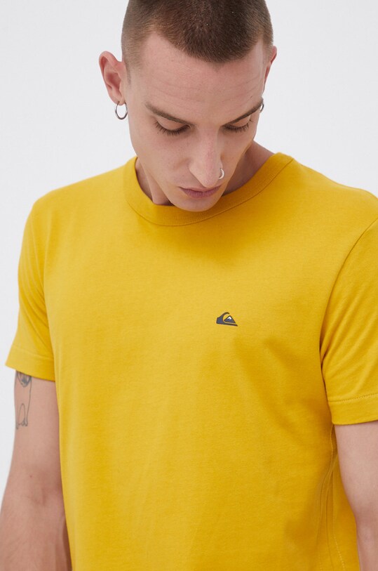 Quiksilver T-shirt bawełniany żółty EQYKT04092