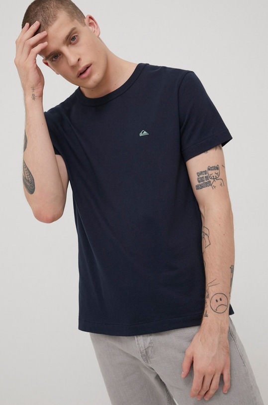 Quiksilver T-shirt bawełniany bawełna granatowy EQYKT04092