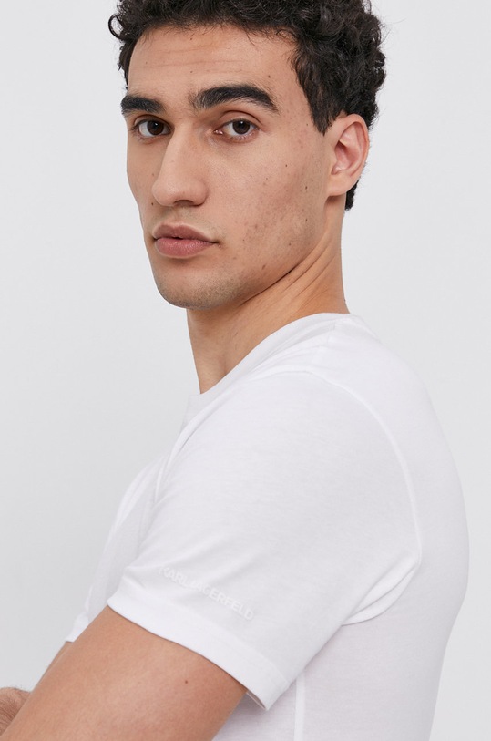 Karl Lagerfeld T-shirt bawełniany (2-pack) 215M2199 215M2199 biały