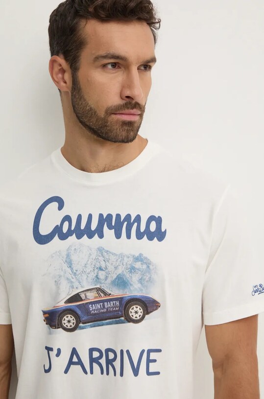 MC2 Saint Barth t-shirt bawełniany beżowy ARN0001