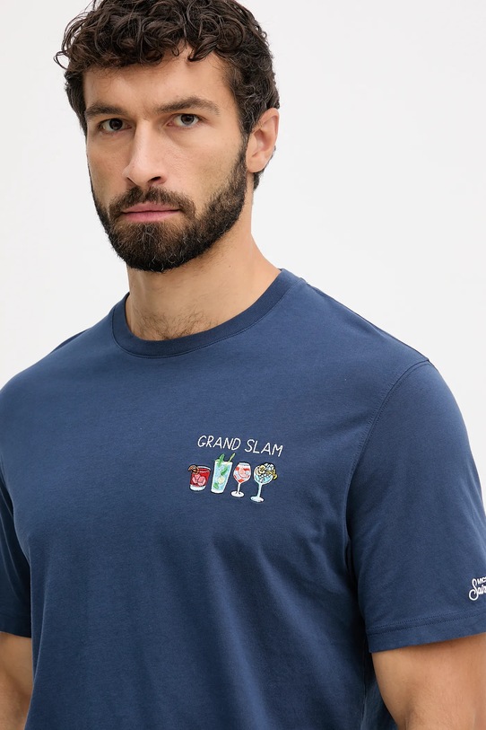 Bavlnené tričko MC2 Saint Barth tmavomodrá ARN0001