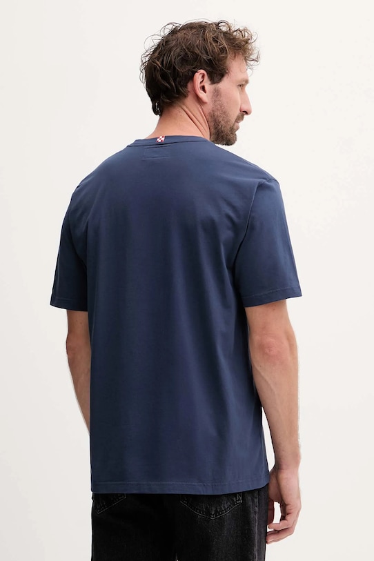 Oblečenie Bavlnené tričko MC2 Saint Barth ARN0001 tmavomodrá