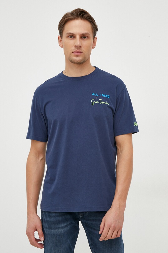 Îmbrăcăminte MC2 Saint Barth tricou din bumbac ARN0001 bleumarin