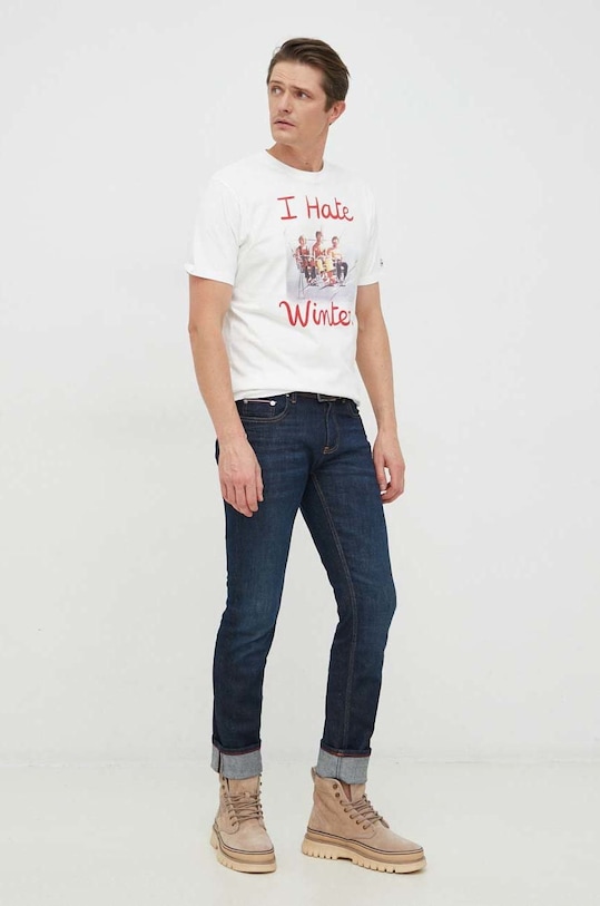 Bavlněné tričko MC2 Saint Barth ARN0001 bílá AA00